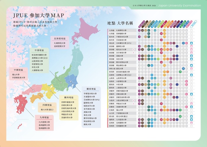 日本大學聯招考試（JPUE）線上說明會與報考資訊4